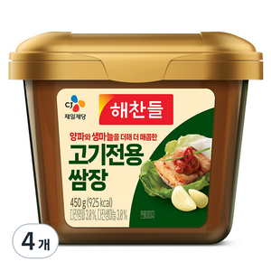 해찬들 고기전용 쌈장, 450g, 4개