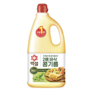 백설 2배 바삭 콩기름, 1개, 1.8L