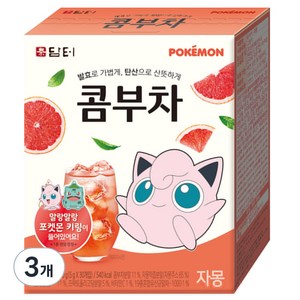 담터 포켓몬 콤부차 자몽, 5g, 30개입, 3개