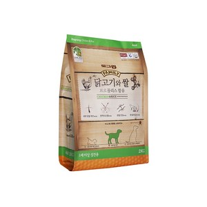 도그랑 어덜트 훼미리 건식사료, 닭고기+쌀, 2kg, 1개