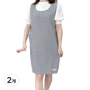 데코나인 리플체크 앞치마, 블랙, 2개