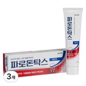 파라돈탁스 데일리 후로라이드 쿨링 민트 치약, 100g, 3개