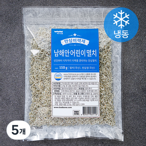 바다원 안심이력제 볶음용 남해안 어린이멸치 (냉동), 150g, 5개