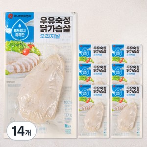 마니커에프앤지 우유숙성 닭가슴살 오리지널, 110g, 14개