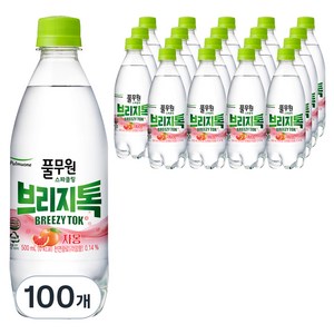 풀무원샘물 브리지톡 탄산수 자몽, 500ml, 100개