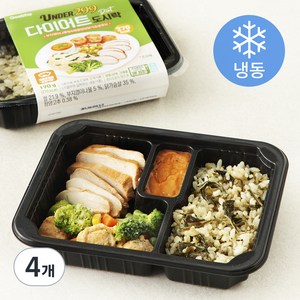 굽네 299 다이어트 도시락 부지깽이나물밥 & 매콤청양닭가슴살큐브 (냉동), 190g, 4개