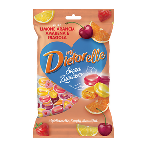 디에토렐레 무설탕 캔디 후르츠 레몬 + 딸기 + 오렌지 + 체리, 140g, 1개