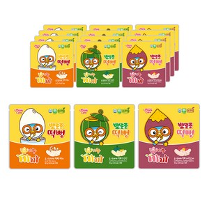 프로엠 유기농까까 뽀로로 떡뻥단호박 10g x 5p + 자색고구마 10g x 5p + 백미10g x 5p 3종 세트, 혼합맛(단호박/자색고구마/백미), 1세트