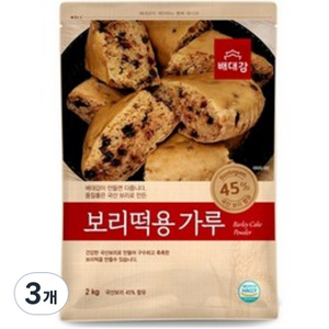 배대감 보리떡용 가루, 3개, 2kg