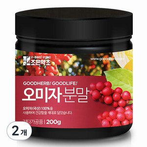 조은약초 오미자가루, 200g, 2개