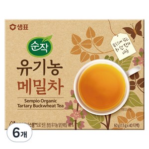 순작 유기농 메밀차, 1.5g, 40개입, 6개