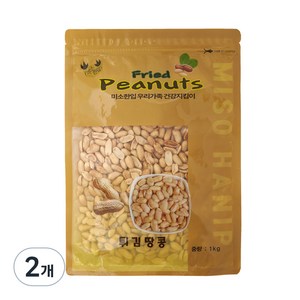 미소한입 튀김 땅콩, 1kg, 2개