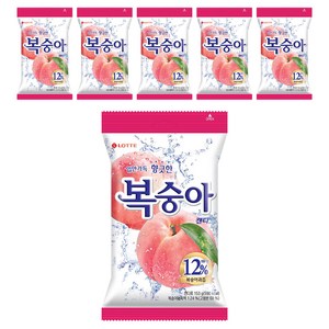 롯데웰푸드 복숭아 캔디, 153g, 6개