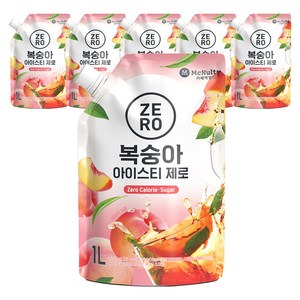 맥널티커피 복숭아 아이스티 제로, 1L, 6개