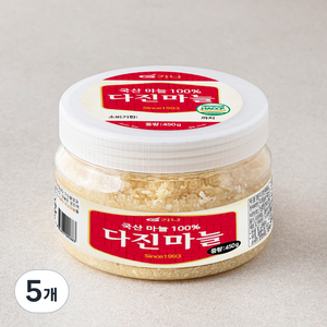 가나 다진마늘 페트병, 450g, 5개