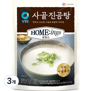 대상 청정원 호밍스 사골진곰탕, 500g, 3개