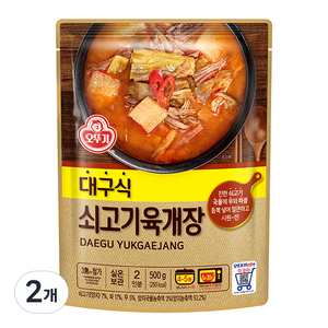 오뚜기 대구식 쇠고기육개장, 500g, 2개