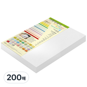 종이문화 두꺼운양면 카드지 레인보우카드 No.30 스노우화이트, A4, 200매