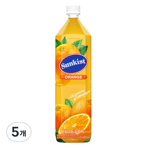 썬키스트 오렌지주스, 1.5L, 5개