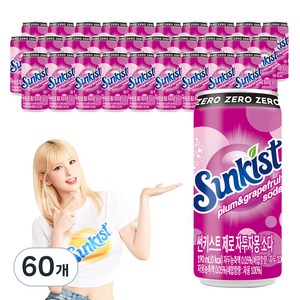 썬키스트제로 자두자몽 소다, 190ml, 60개