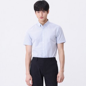 마인드브릿지 PC 가로 멀티 스트라이프 세미 반팔 드레스셔츠 MUDS3185