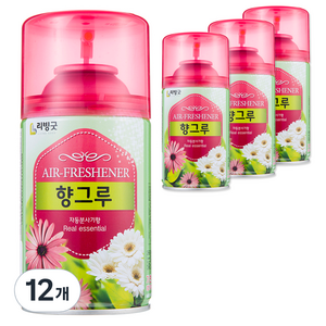 리빙굿 향그루 자동분사기 아쿠아향 리필, 280ml, 12개