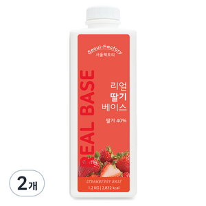 서울팩토리 리얼 딸기 베이스, 2개, 1.2kg