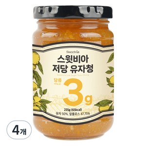 스윗비아 저당 유자청, 235g, 1개입, 4개