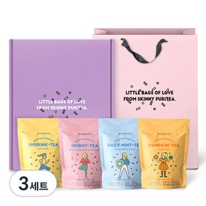 스키니퓨리티 선물세트, 슈링티 1.5g x 7p +데일리민트티 1.5g x 7p +스키니티 1.5g x 7p +펌킨펌킨티 1.5g x 7p, 3세트