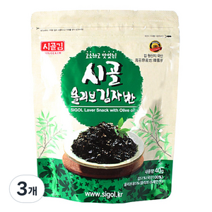 시골 올리브 김자반, 3개, 40g