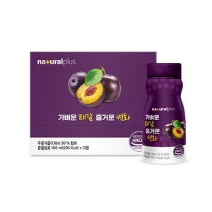 내츄럴플러스 가벼운 쾌감 즐거운 변화 푸룬 주스, 100ml, 12개