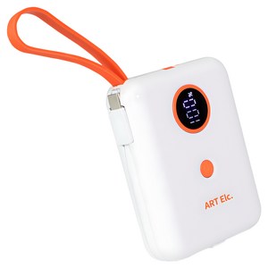 아트일렉 미니 보조배터리 10000mAh, AEC-001, 화이트