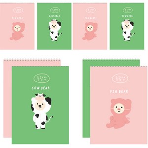 아트모아 곰 종합장 20p, 랜덤발송, 8개