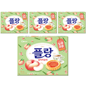 청우식품 플랑 납작복숭아, 160g, 4개