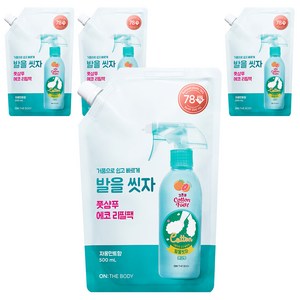 온더바디 코튼풋 발을씻자 풋샴푸 자몽민트향 리필 500ml, 1개입, 4개