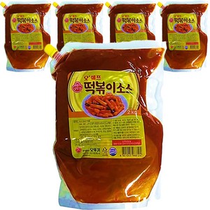 오뚜기 오쉐프 떡볶이소스, 2.1L, 2kg, 5개