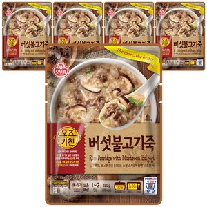 오뚜기 오즈키친 버섯불고기죽, 450g, 5개