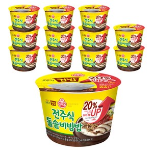 오뚜기 즉석 컵밥 전주식 돌솥비빔밥, 269g, 12개