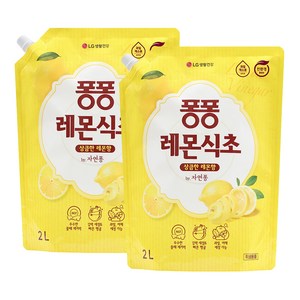 퐁퐁 레몬식초 상큼한 레몬향 주방세제, 2L, 2개