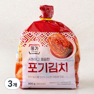 종가 포기김치, 900g, 3개