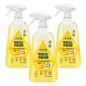 자연퐁 뿌려쓰는 주방세제 용기형 레몬향, 3개, 750ml