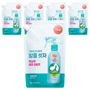 온더바디 코튼풋 발을씻자 풋샴푸 자몽민트향 리필, 1개입, 5개, 500ml