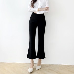 잘빠진 여성용 매직스판 부츠컷 크롭 슬랙스 1705