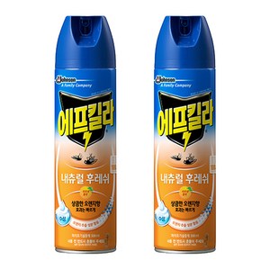 에프킬라 모기 스프레이 내추럴후레쉬 오렌지향, 500ml, 2개