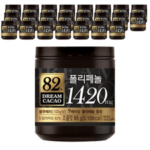 롯데웰푸드 드림카카오 82% 폴리페놀 초콜릿, 86g, 24개