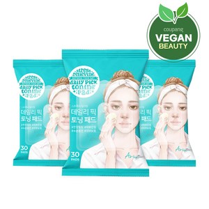 아리얼 데일리 픽 진정 토닝패드 57g, 30개입, 3개