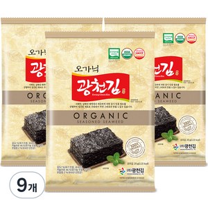 광천김 오가닉 광천김, 20g, 9개