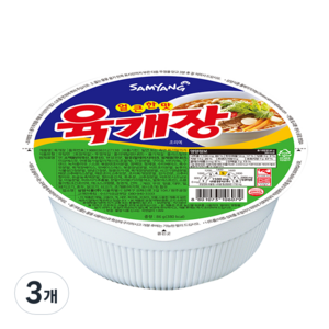 삼양 육개장 컵라면 86g, 3개