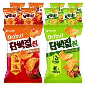 닥터유 단백질칩 버터구이 오징어맛 60g 5p + 칠리살사맛 60g 5p, 1세트