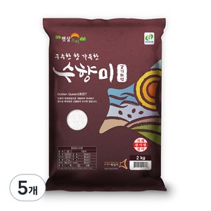 수향미 2024년산 햅쌀 골든퀸 3호 백미 상등급, 2kg, 5개